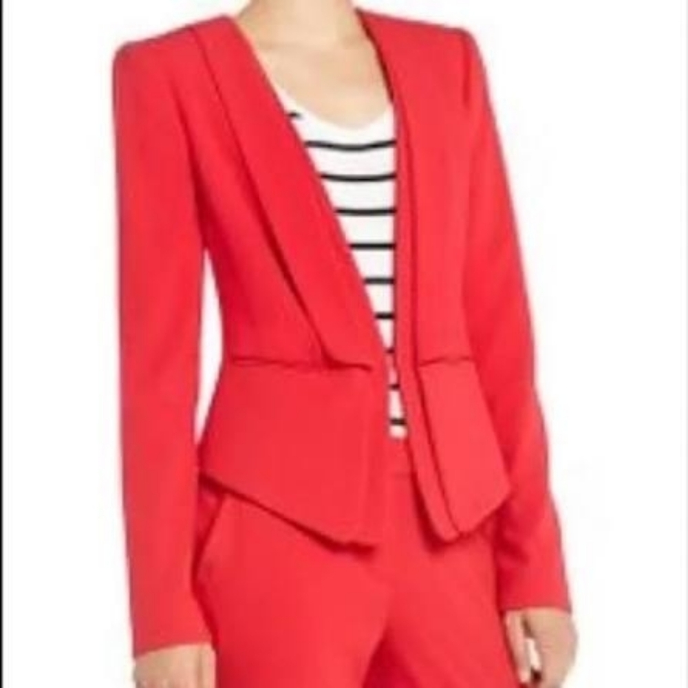 BCBGMAXAZRIA Alex Blazer in Lipstick Red Size M
